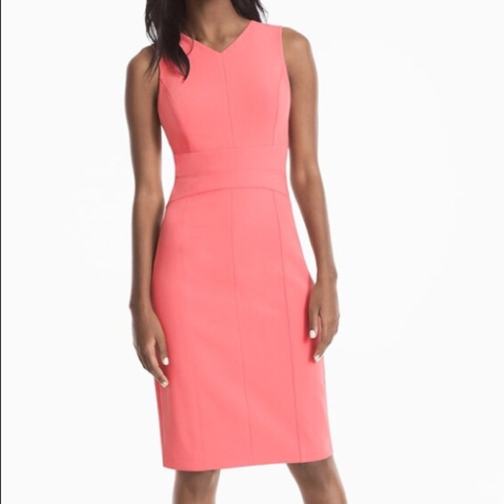 White House Black Market Seamed Sheath Dress